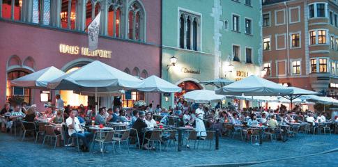 Terrasse au centre-ville de Regensburg