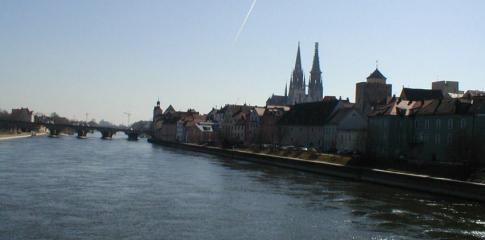 Ratisbone, petite ville d'Allemagne au bord du Danube