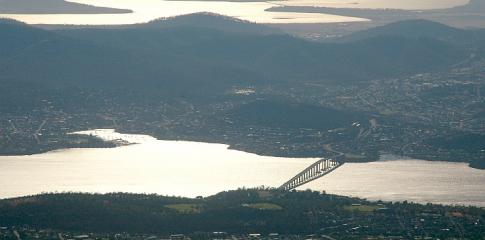 Vue aérienne de Hobart