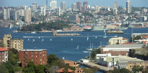 Rue sur la baie de Sydney