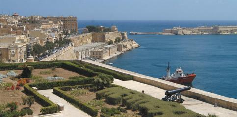 Prise de vue depuis les hauteurs de Sliema à Malte