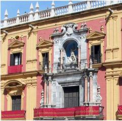Bâtiment typique dans la vielle ville de Malaga