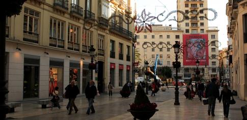Rue piétonne à Malaga
