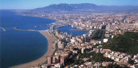 Vue aérienne de Malaga
