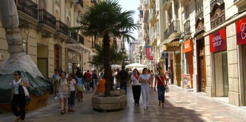 Rue commerçante de Valence