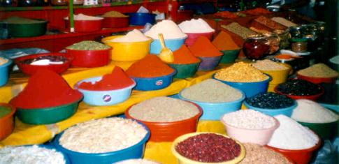 Marché de épices à Oaxaca