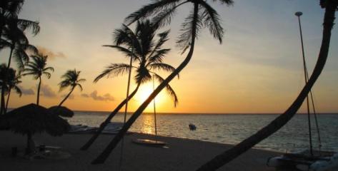 couché de soleil à Saint Domingue
