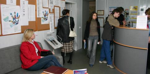 La réception de l'école Liden & Denz