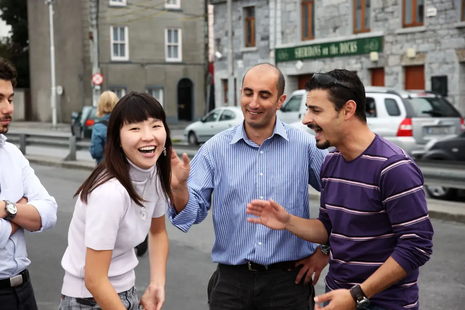 étudiants à l'école d'anglais de Galway en Irlande