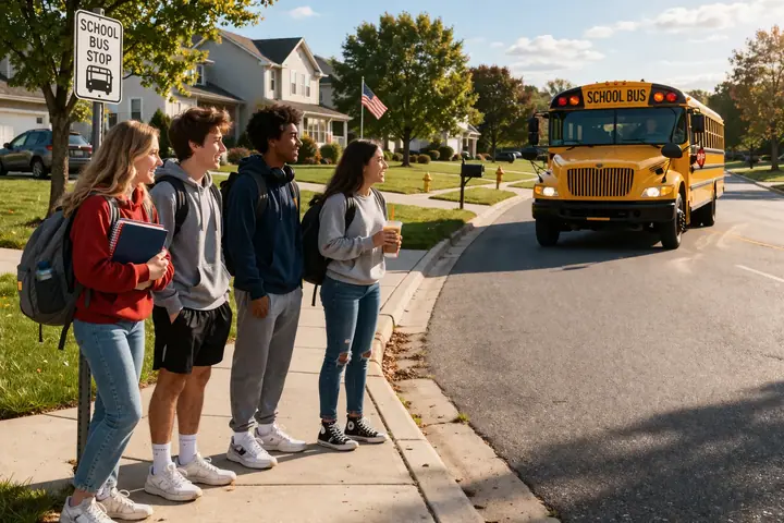 Bus scolaire américain