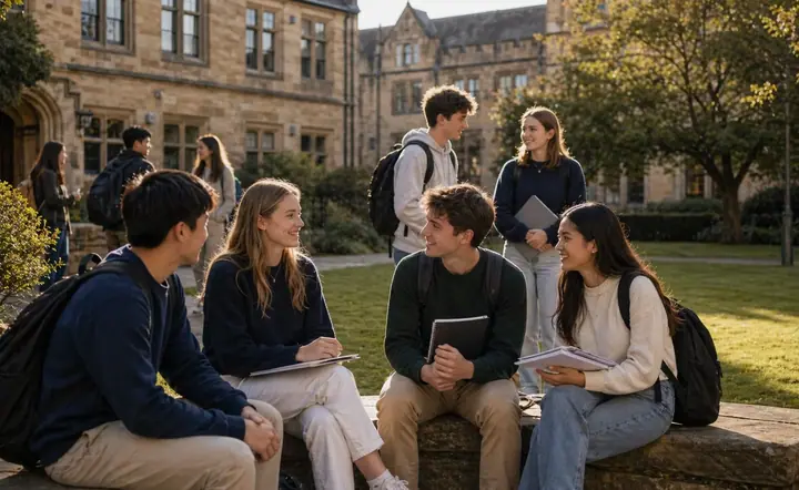 Vie de campus et résidence dans un collège anglais