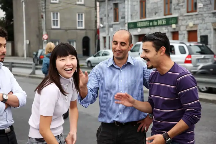 étudiants à l'école d'anglais de Galway en Irlande