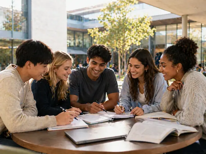 Équipe de jeunes engagés dans un projet solidaire