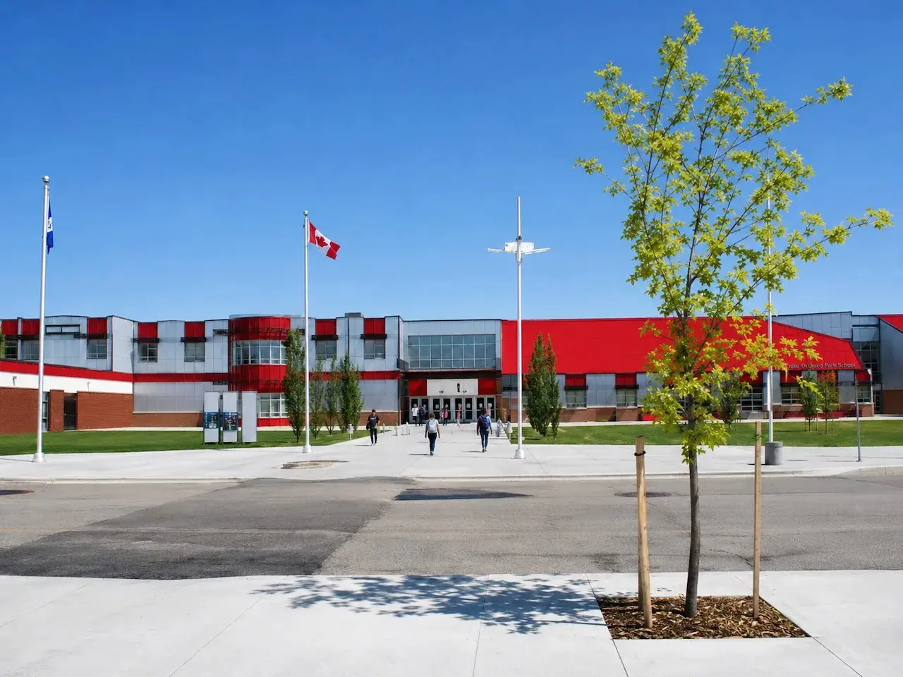 Vue de Red Deer et de l’Alberta pour un programme High School Canada