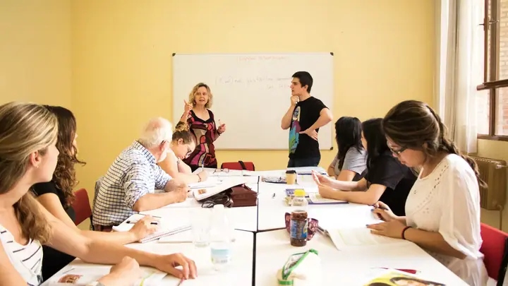 Étudiants en classe