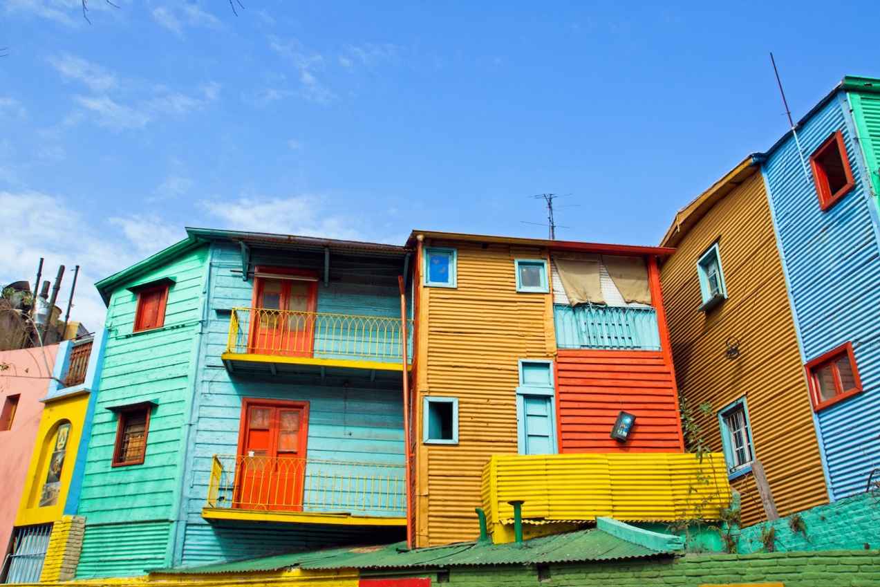 Immeuble colorés de la Boca