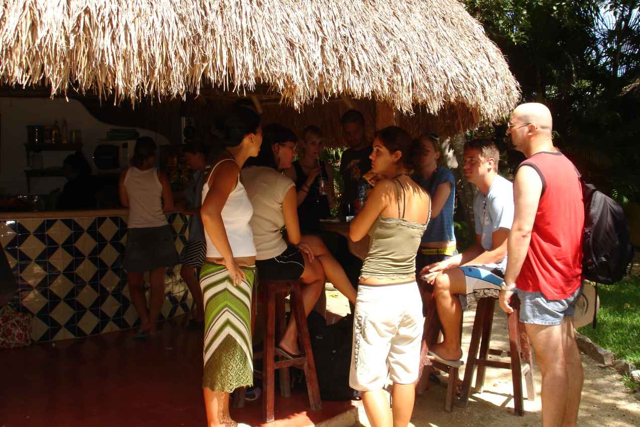 étudiants à l'école d'espagnol à Playa Del Carmen au Mexique